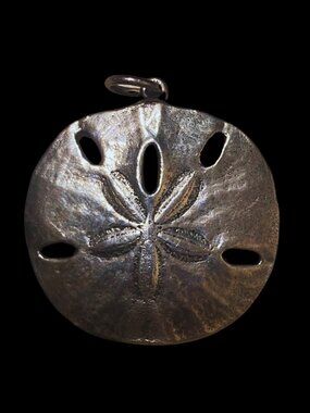 Retired- James Avery - Large Sand Dollar Pendant- Vintage Sterling Silver Charm